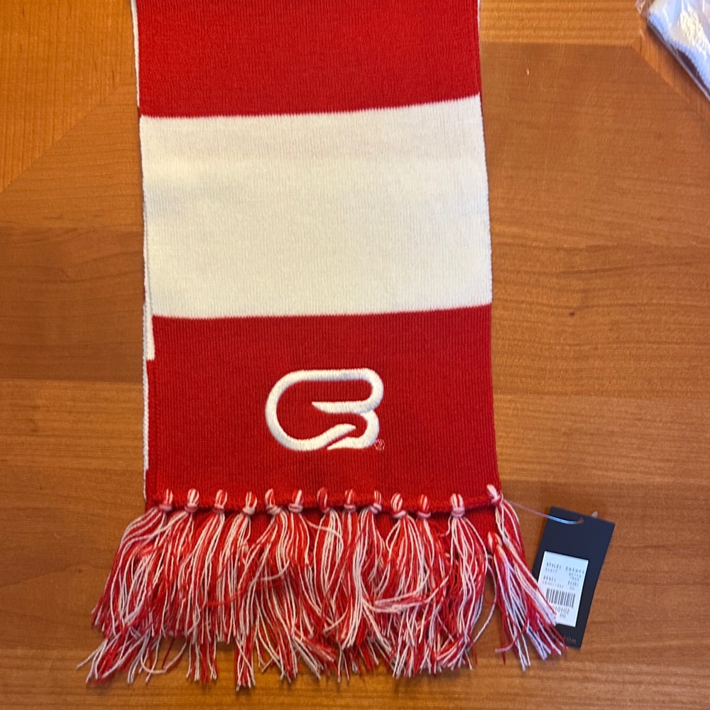 Cyclebar Red and White Scarf